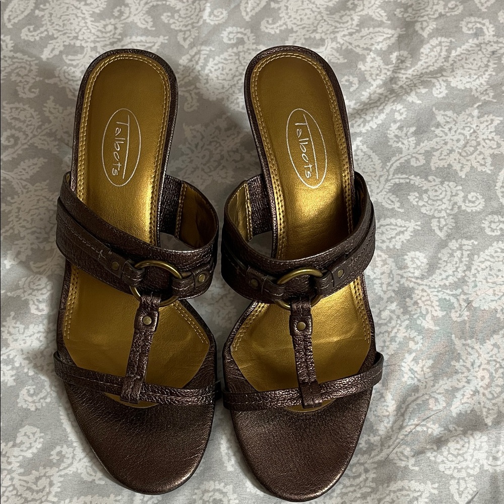 Talbots Dark Brown Leather Sandals